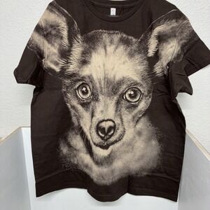 alstyle t shirt xlg new chihauhua on front brown